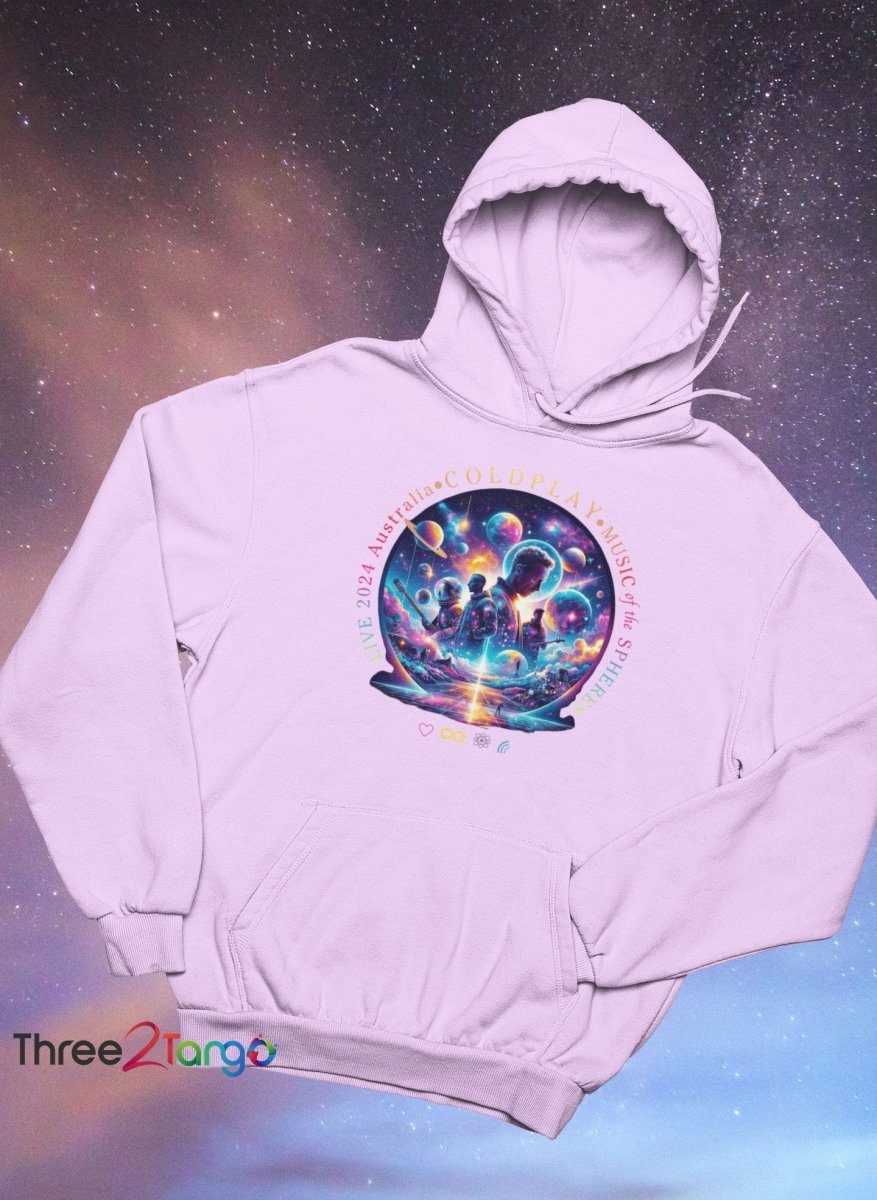 Coldplay Hoodie - Australia Tour 2024 - Cosmic Magic (SLEEVE DESIGN NOT AVAILABLE) - Three2Tango Tees