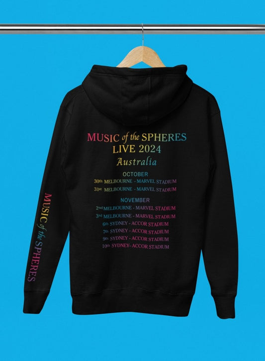 Coldplay Hoodie - The Universe - Australia Tour 2024 (SLEEVE DESIGN NOT AVAILABLE) - Three2Tango Tees