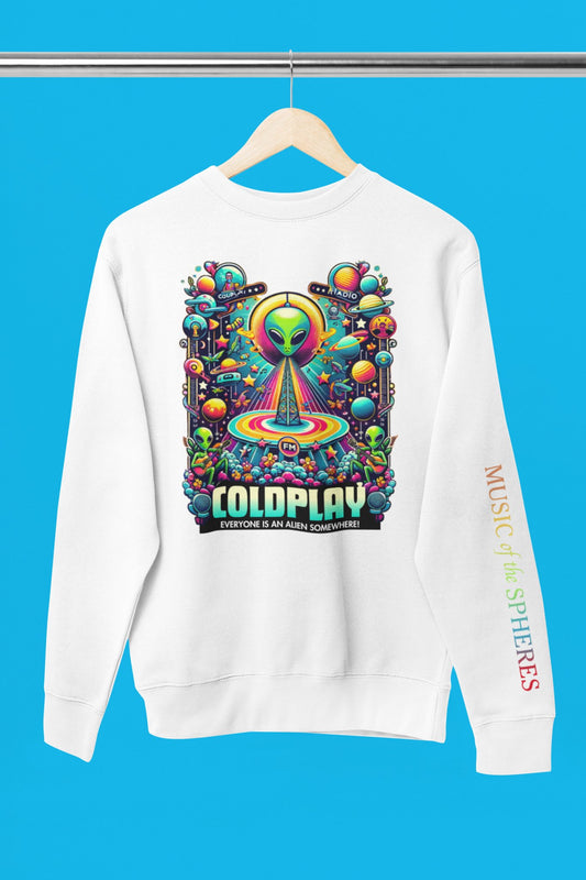 Coldplay Sweatshirt - Sci Fi - Australia Tour 2024 - Three2Tango Tee's