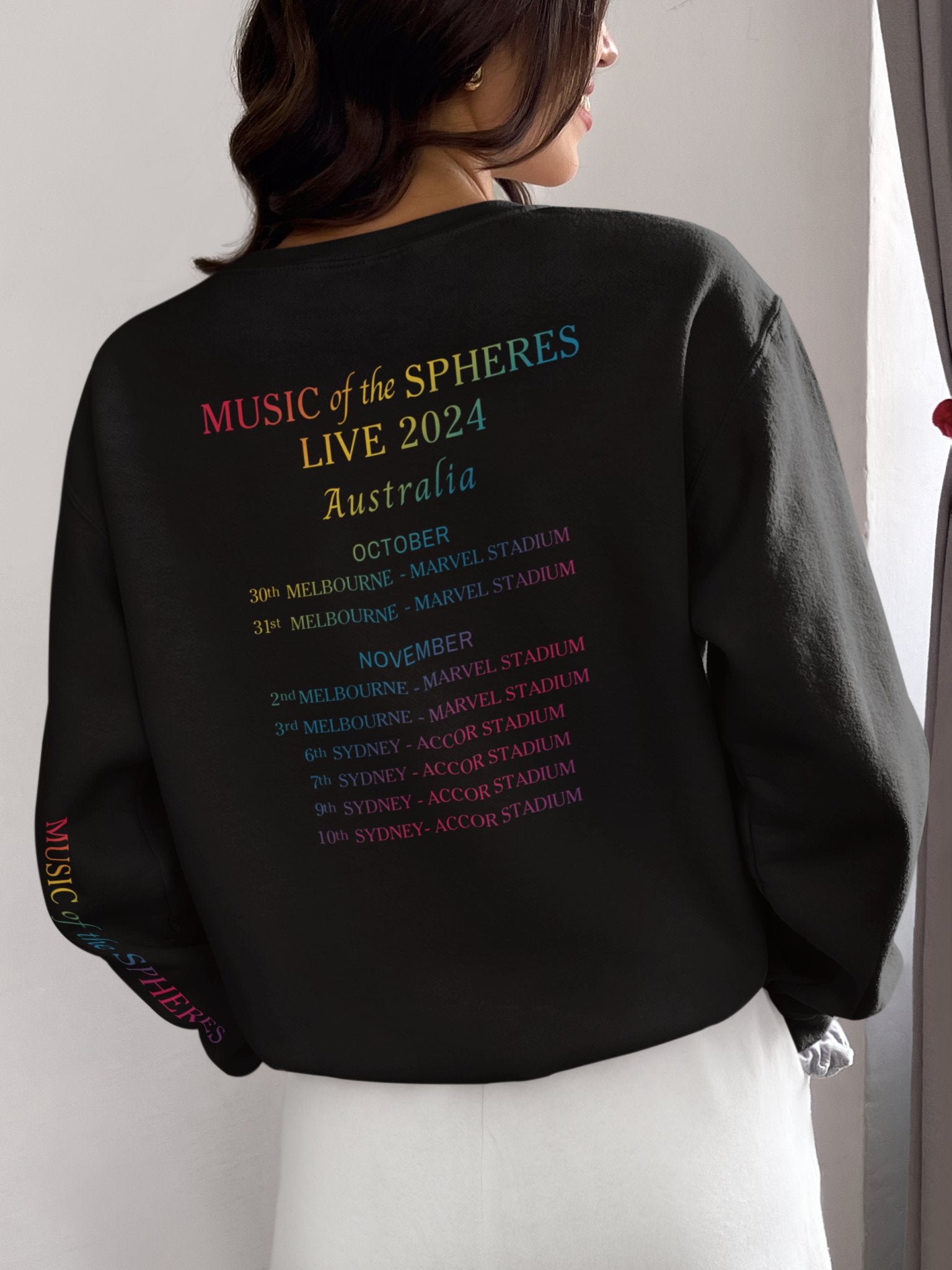 Coldplay Sweatshirt - Sci Fi - Australia Tour 2024 - Three2Tango Tee's