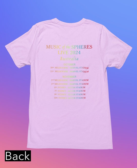 Coldplay T-shirt - Australia Tour 2024 - Cosmic Magic - Three2Tango Tees