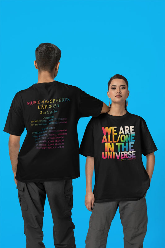 Coldplay T-shirt - The Universe- Australia Tour 2024 - Three2Tango Tee's