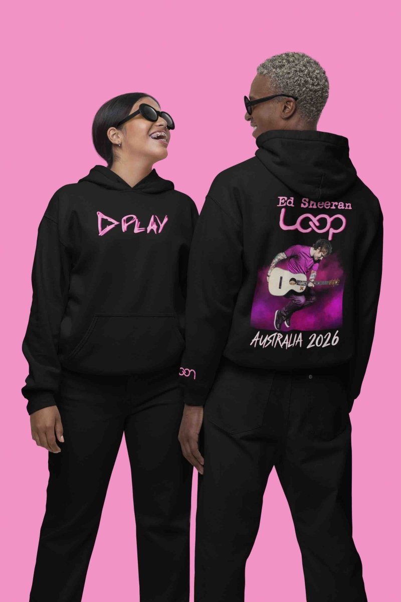 Ed Sheeran Aussie Tour Merch 2026 | Pink Loop Signature Hoodie - Three2Tango Tees