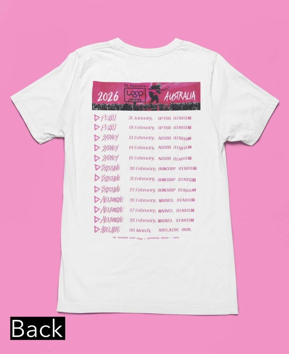 Ed Sheeran Loop Tour Merch Australia | Play T-shirt - Three2Tango Tees
