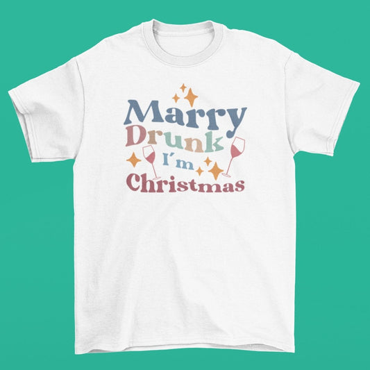 Funny Christmas T-shirt - Marry Drunk - Three2Tango Tees