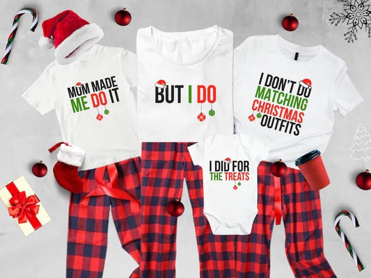 Funny Matching Family Christmas Tshirt - Three2Tango Tees