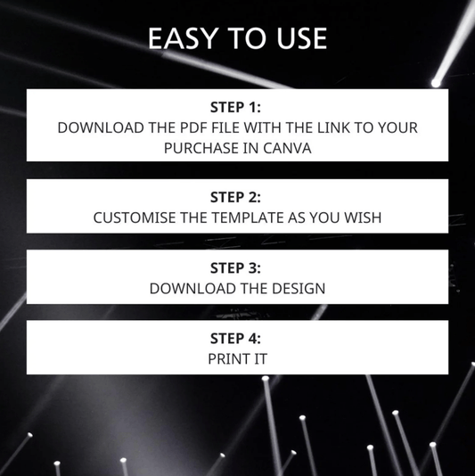 Lady Gaga Tour Ticket Gift – Canva Editable Template - Digital File Only - Three2Tango Tees