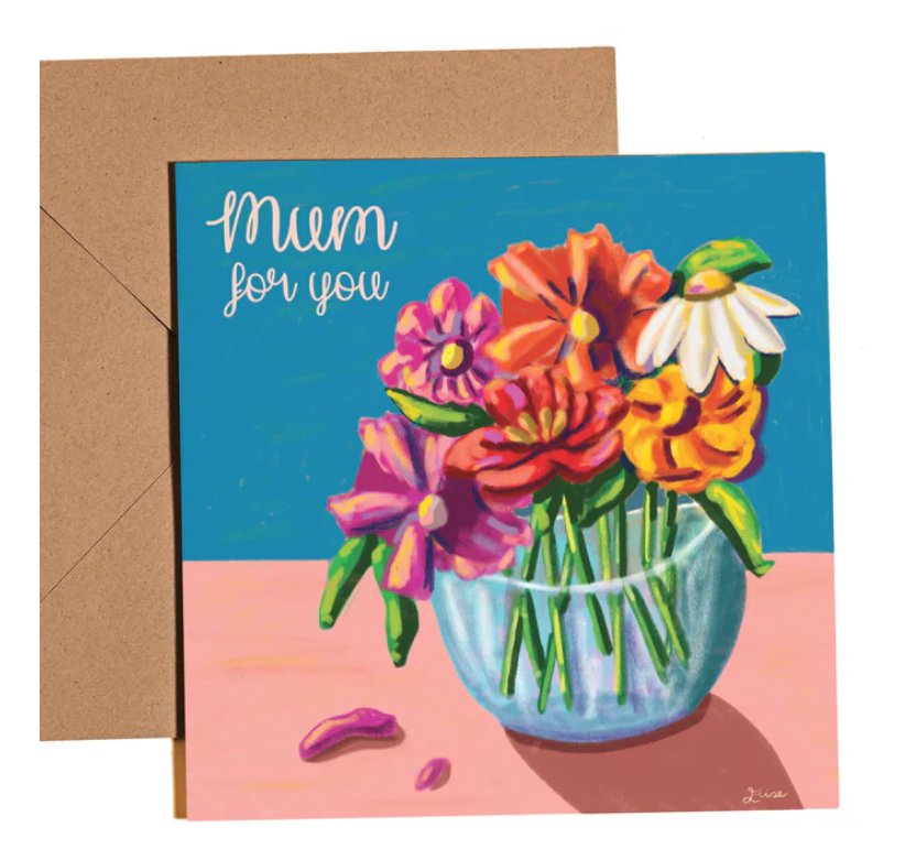 Mother's Day Card + Earring Combo - Freshly Picked - Three2Tango Tee's