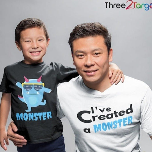 Created a monster| Father & Son Matching T-shirts | Father's Day Gift - Three2Tango Tees