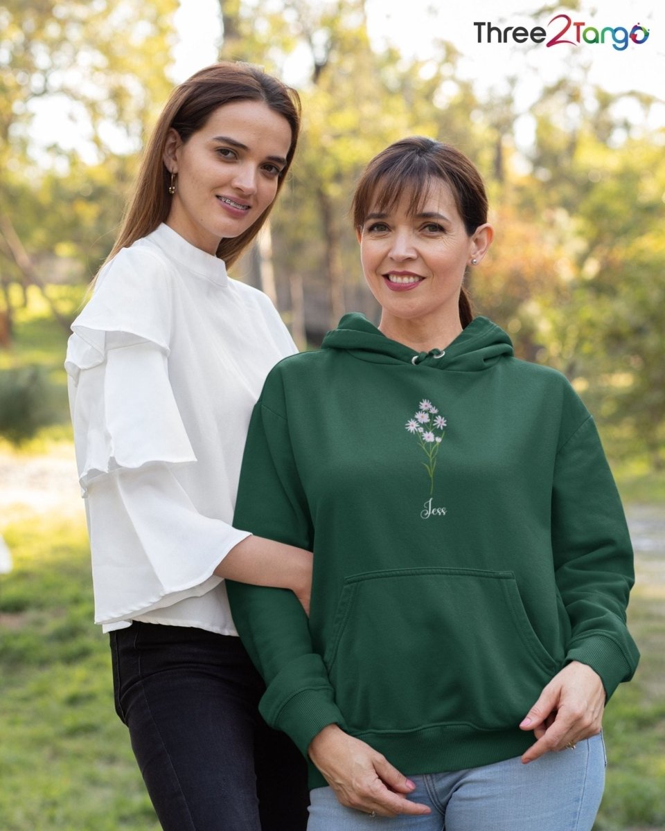 Custom Birth Month Flower Sweatshirt and Hoodie| Mother's Day Pre - Order - Three2Tango Tees