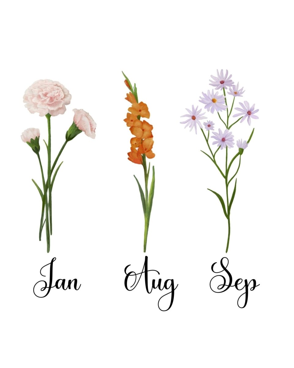 Custom Birth Month Flower Sweatshirt and Hoodie| Mother's Day Pre - Order - Three2Tango Tees
