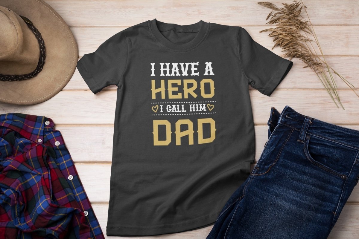 Dad is my hero T-shirt | Father's Day Gift - Three2Tango Tees