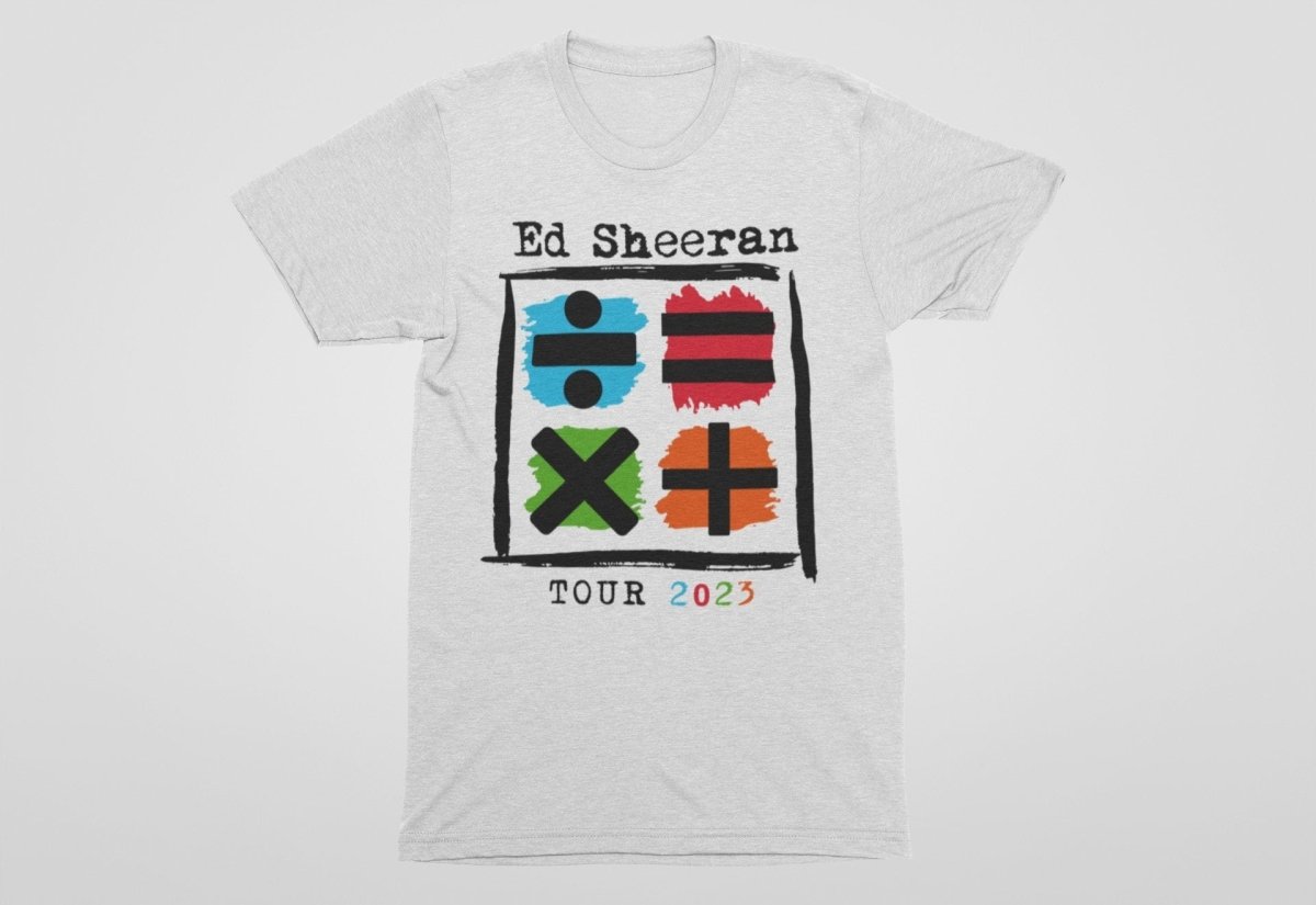 Ed Sheeran Mathematics Tour 2023 T-shirt, Math Signs - Three2Tango Tees