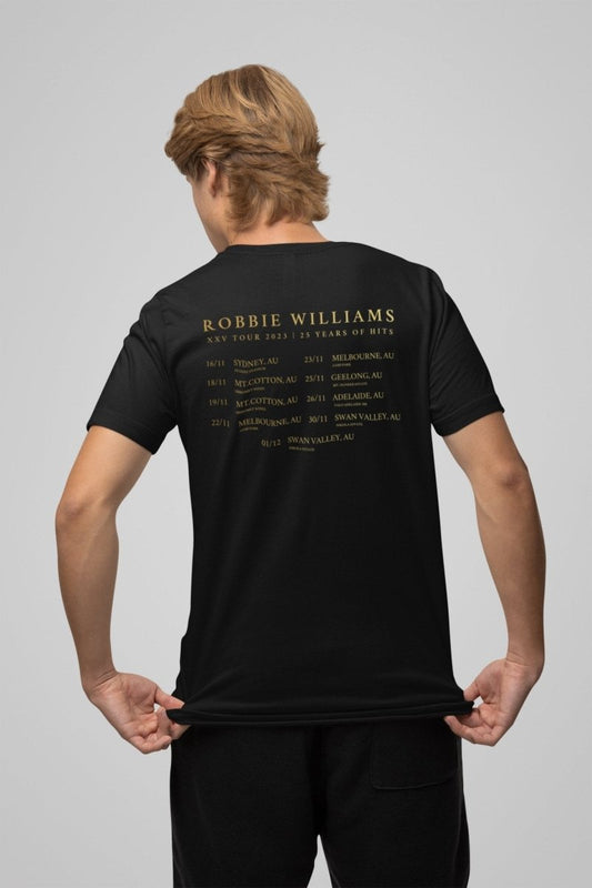 Golden Elegance - Robbie Williams XXV Tour 2023 T-Shirt - Three2Tango Tees