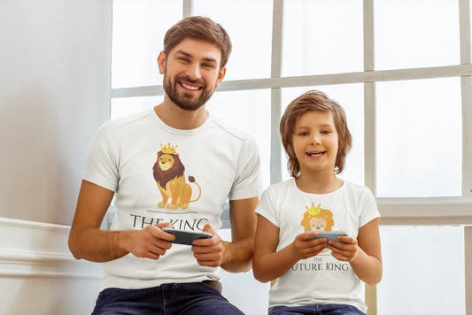 King, Future King | Father & Son Matching T-shirts | Father's Day Gift - Three2Tango Tees