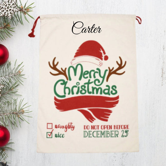 Personalized Santa Sacks - Three2Tango Tees