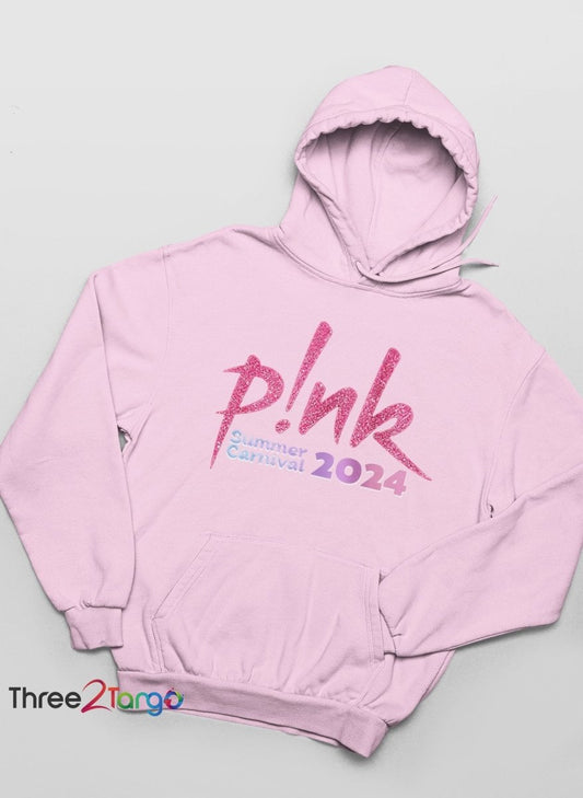 Pink Concert Hoodie - Summer Carnival 2024 Australia - Pink in the City - Three2Tango Tees