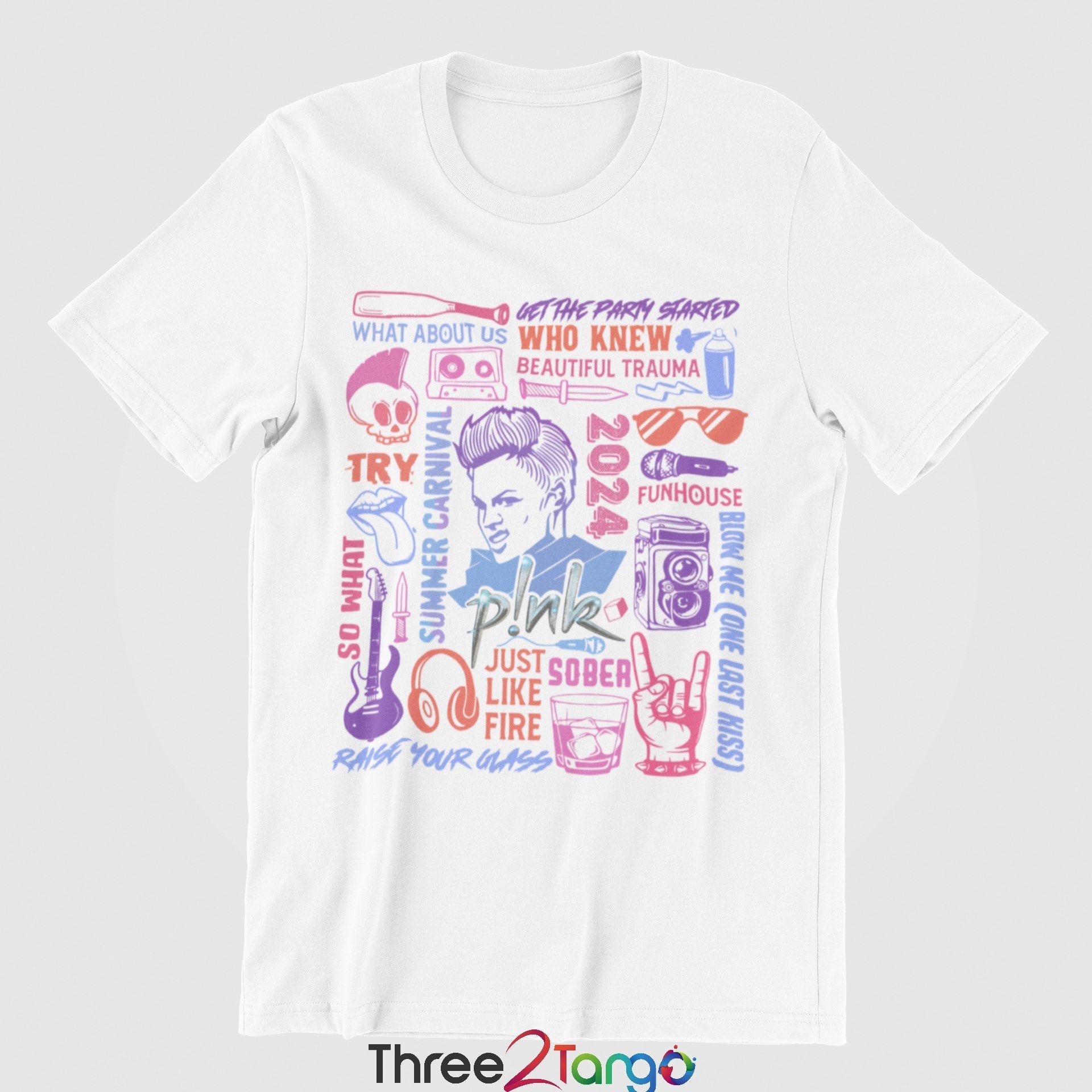 Pink Concert T-shirt - Summer Carnival 2024 Australia - Pink Pop - Three2Tango Tee's