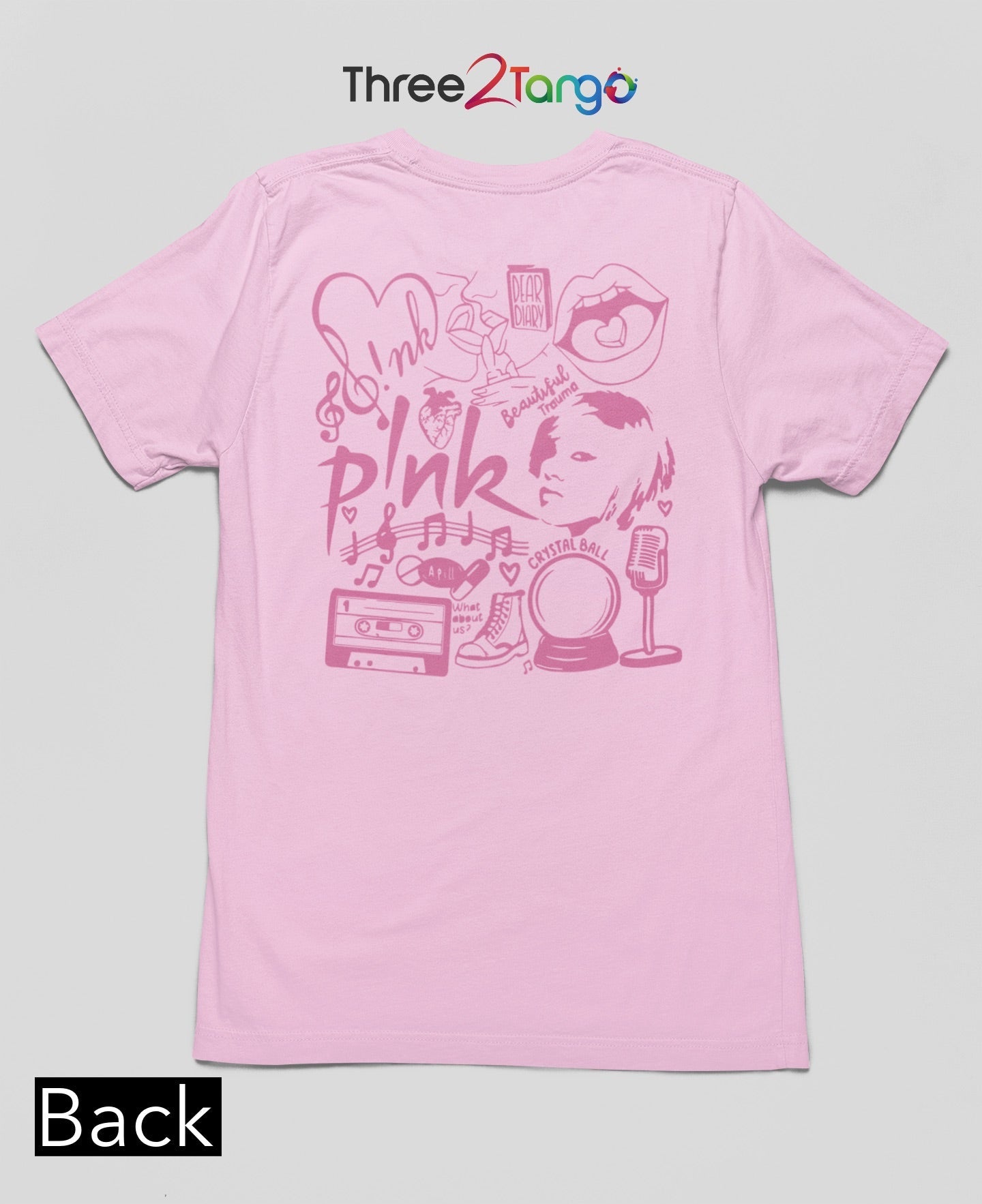 Pink Concert T-shirt - Summer Carnival 2024 Australia - Retro Pink - Three2Tango Tee's