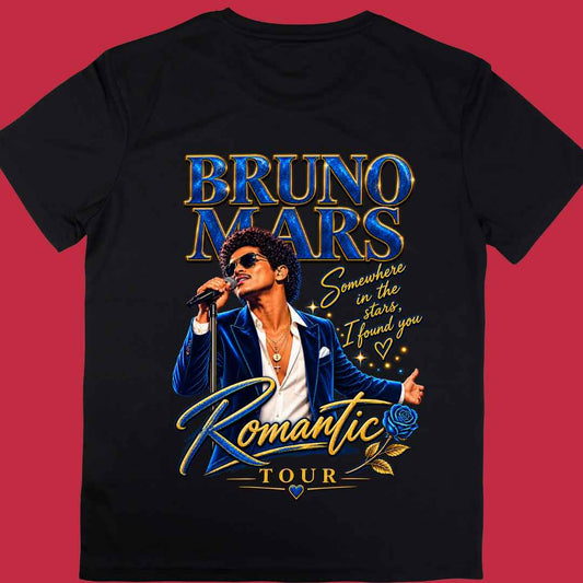 Bruno Mars Australia Romantic Tour |  Somewhere in the Stars T-Shirt