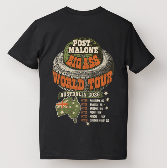 Post Malone Big Ass Highway  Tee – Australia 2026 Concert T-Shirt