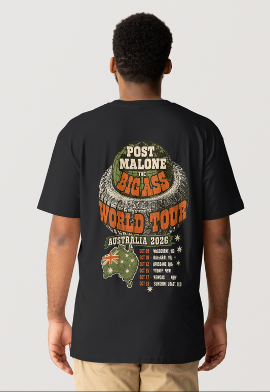 Post Malone Big Ass Highway  Tee – Australia 2026 Concert T-Shirt