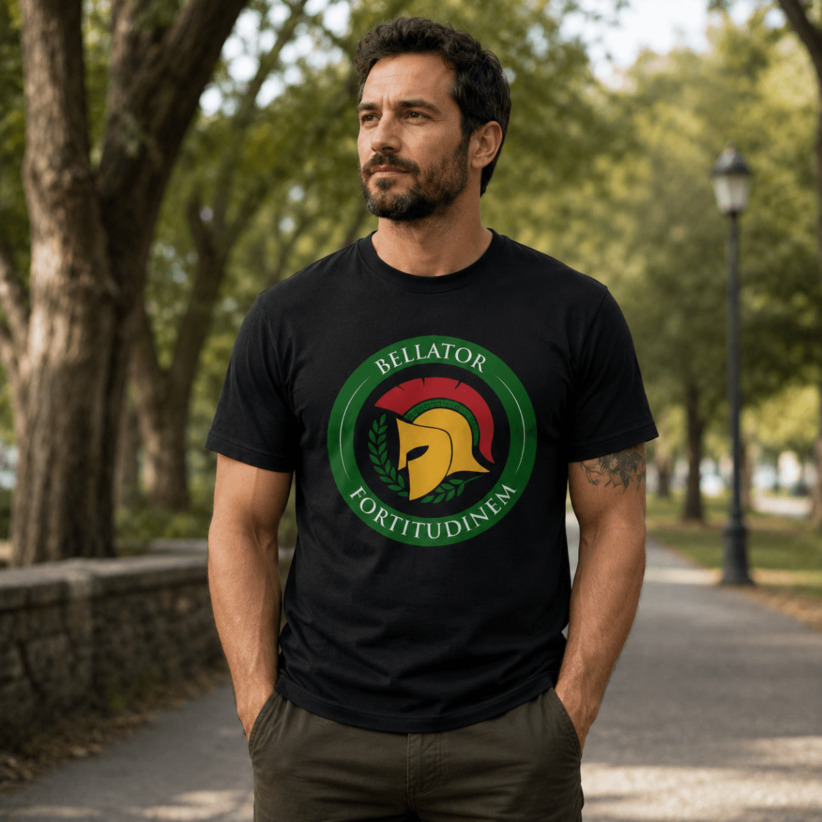 Bellator Fortitudinem - Front Logo Unisex Tshirt - Three2Tango Tees