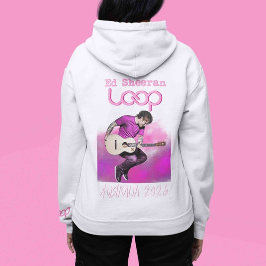 Ed Sheeran Aussie Tour Merch 2026 | Pink Loop Signature Hoodie - Three2Tango Tees