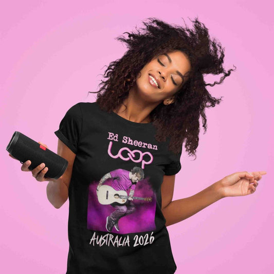 Ed Sheeran Aussie Tour Merch 2026 | Pink Loop Signature Tee - Three2Tango Tees