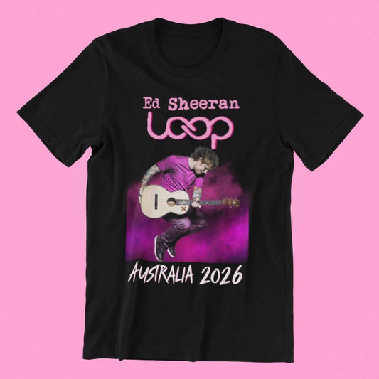 Ed Sheeran Aussie Tour Merch 2026 | Pink Loop Signature Tee - Three2Tango Tees