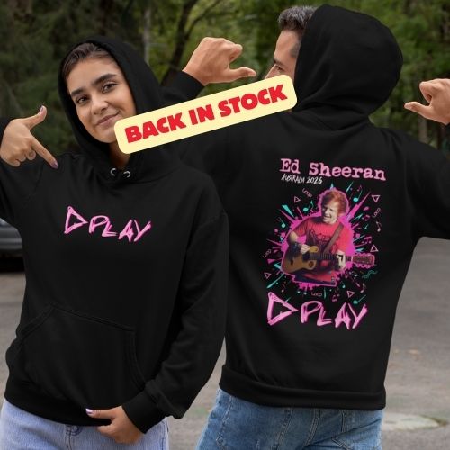 Ed Sheeran Merch | Play Burst Hoodie| Australia Tour 2026 - Three2Tango Tees