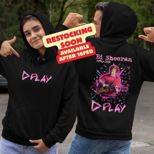 Ed Sheeran Merch | Play Burst Hoodie| Australia Tour 2026 - Three2Tango Tees