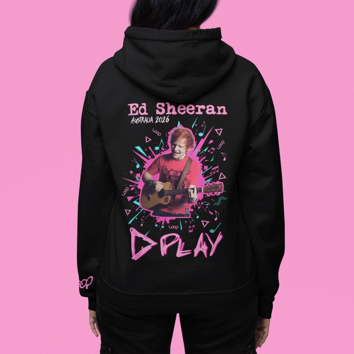 Ed Sheeran Merch | Play Burst Hoodie| Australia Tour 2026 - Three2Tango Tees