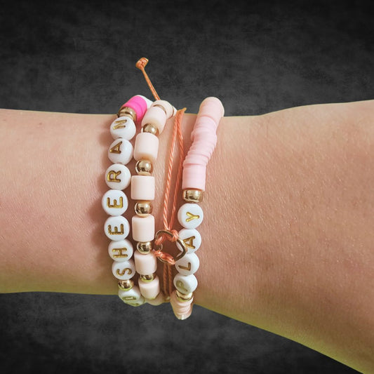 Ed Sheeran Pink Play Bracelet Set – Handmade 5 - Pack Set for Aussie Fans - Three2Tango Tees