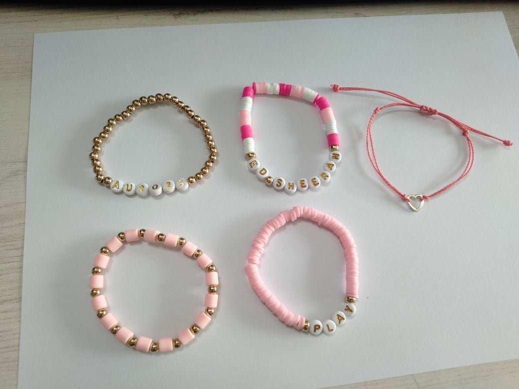 Lady Gaga Mayhem AU 2025 | 5 - Set Monochrome Beaded Bracelet | Aussie Little Monsters Tour Merch - Three2Tango Tees