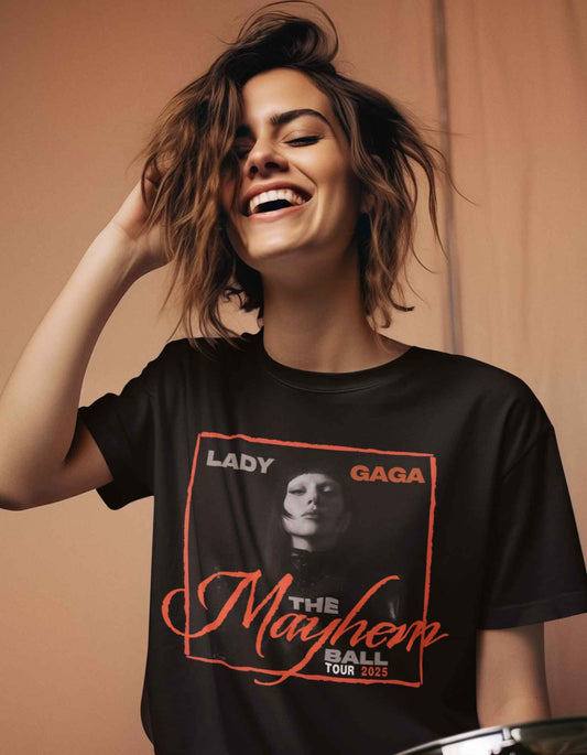 lady-gaga-mayhem-ball-2025-Tshirt-Merch-front