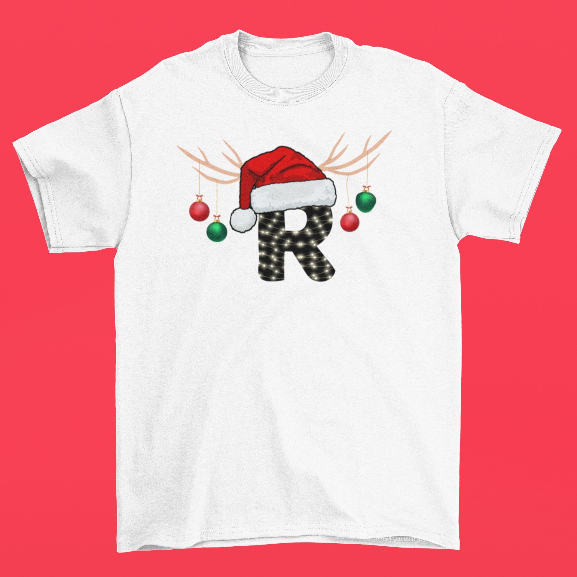 Matching Family Christmas Tshirt - Letter Names - Three2Tango Tee's