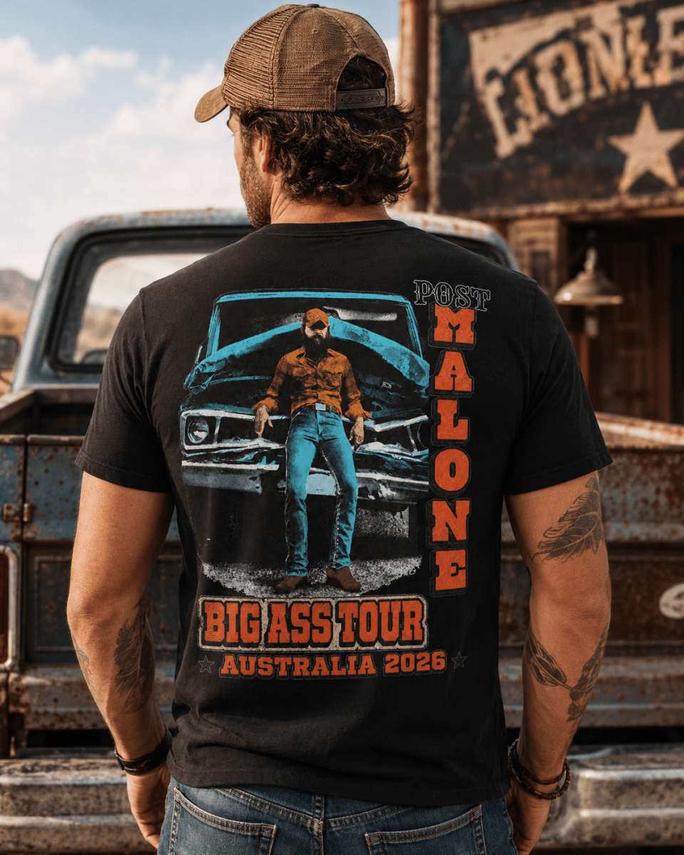 Post Malone Big Ass Stadium Tour T-Shirt — F - 1 Trillion Australia 2026 - Three2Tango Tees