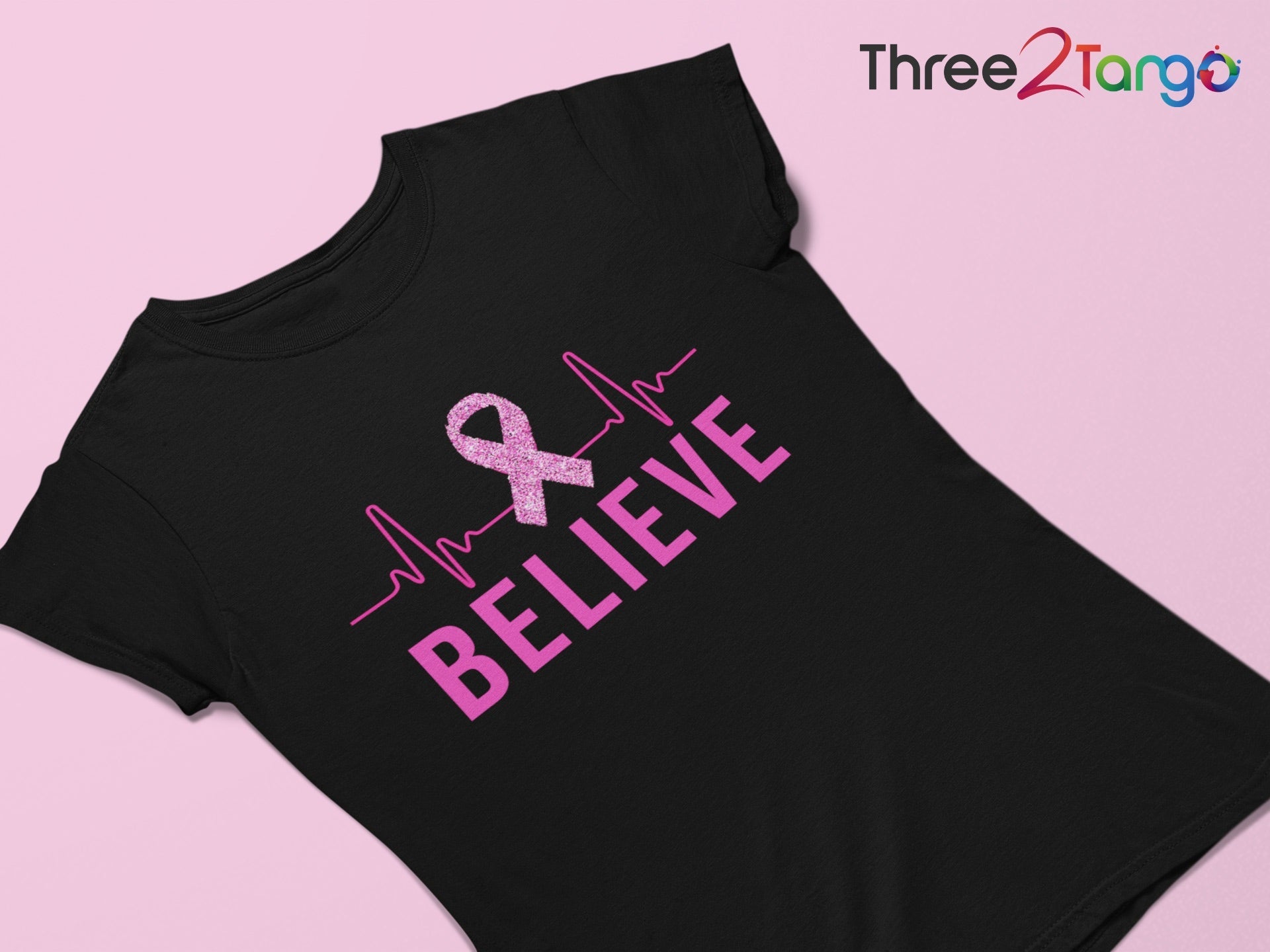 Believe Cancer T-shirt | Breast Cancer Awareness Shirt - Three2Tango Tee's