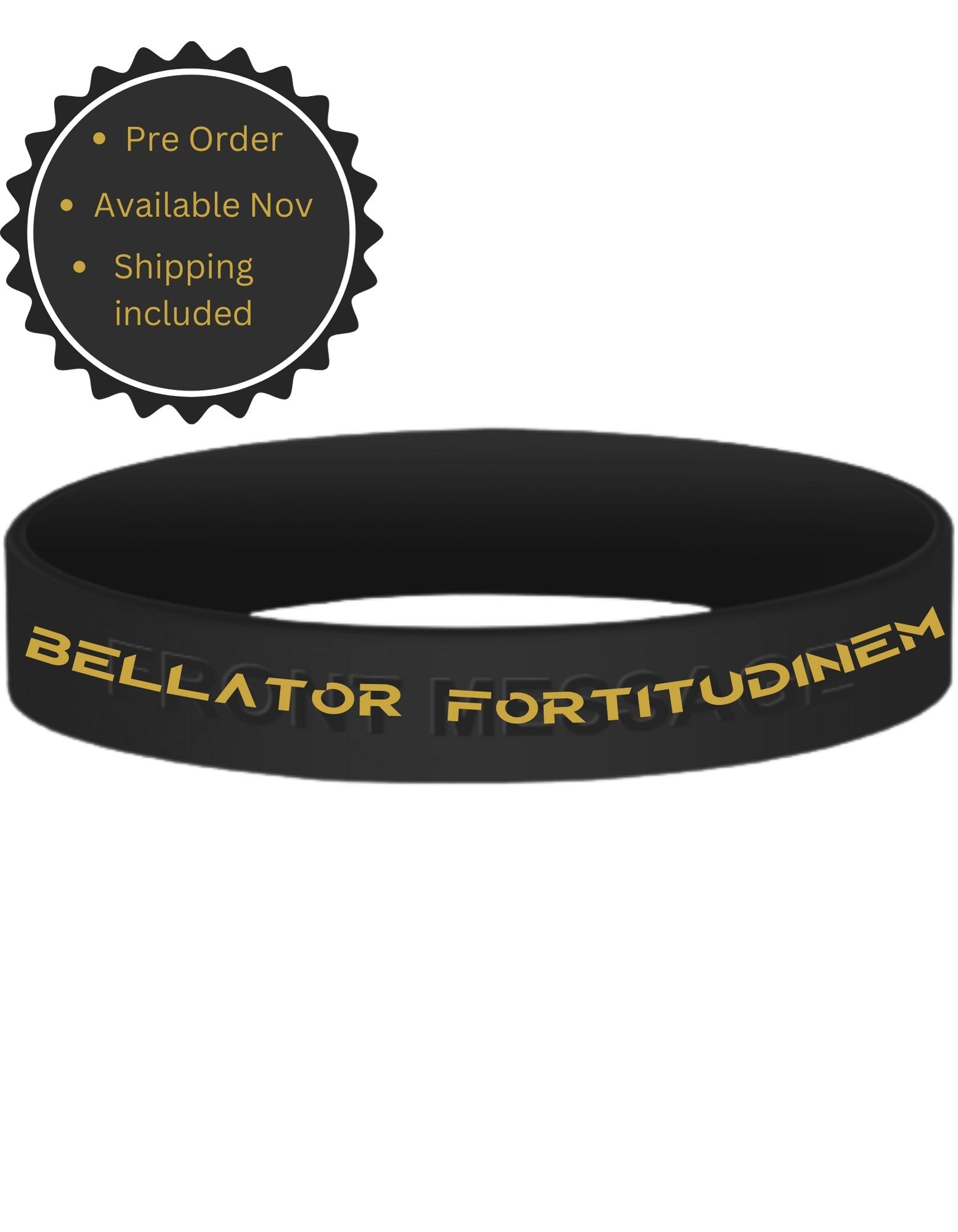 Bellator Fortitudinem Wristband - Three2Tango Tee's