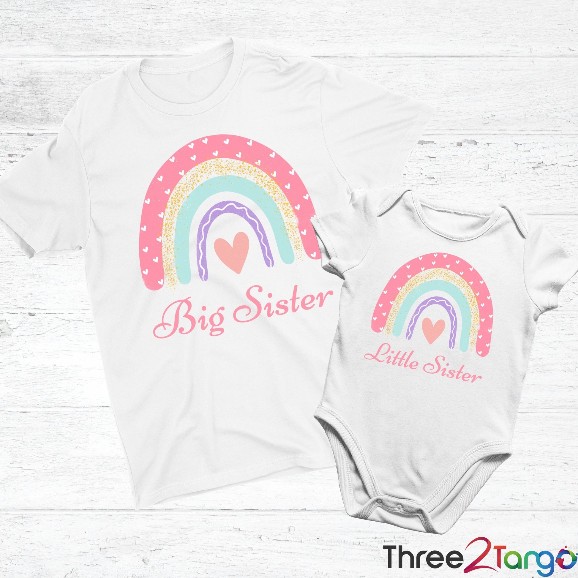 Big Sister, Little Sister Matching T-shirts - Three2Tango Tee's