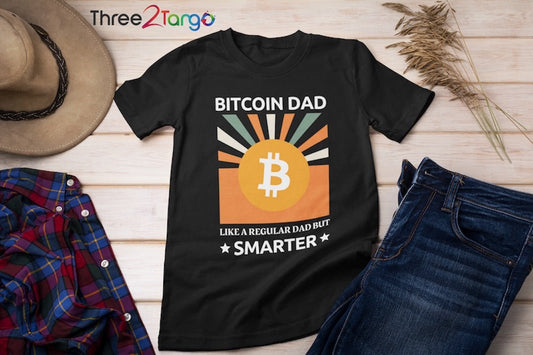 Bitcoin Dad T-shirt | Father's Day Gift - Three2Tango Tee's