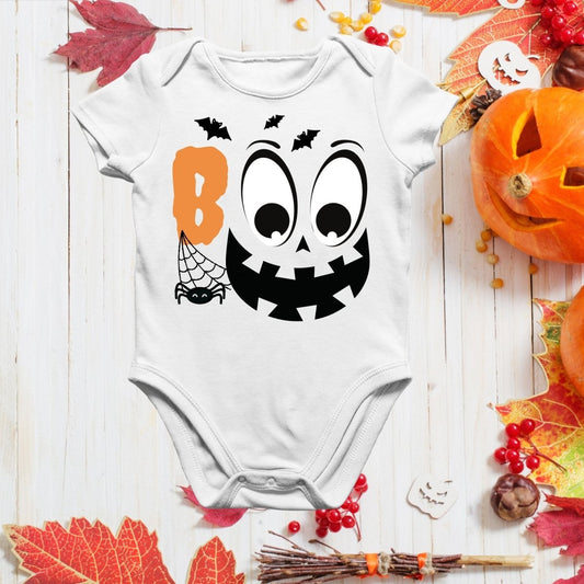 BOO Halloween Baby Bodysuit - Three2Tango Tees