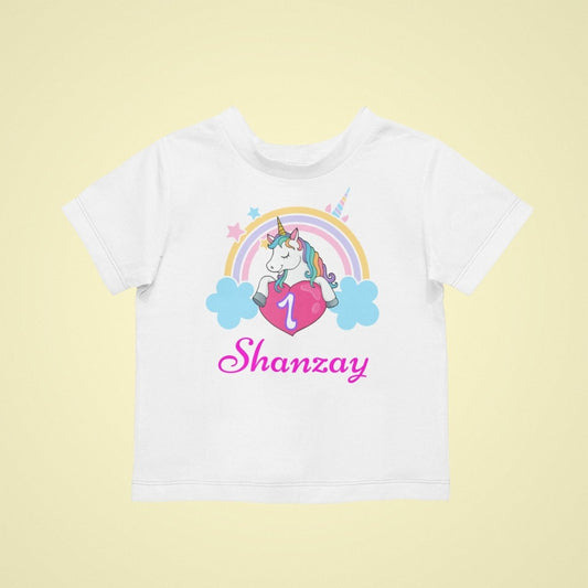 Custom Unicorn 1st Birthday Tshirt - Three2Tango Tees