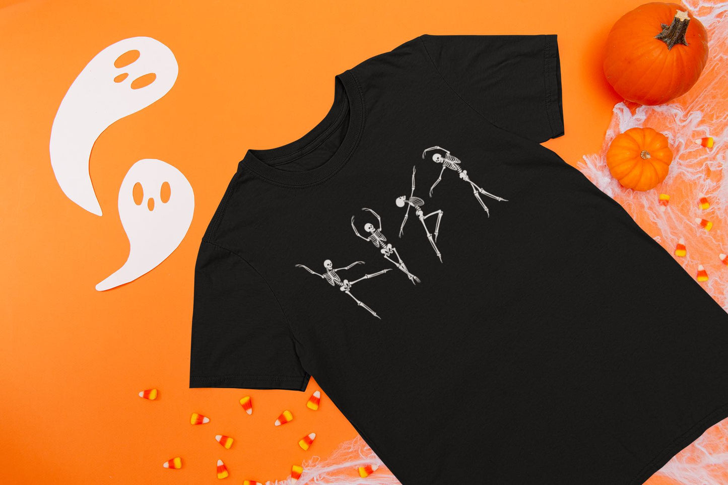 Dancing Skeleton Halloween T-shirt - Three2Tango Tee's