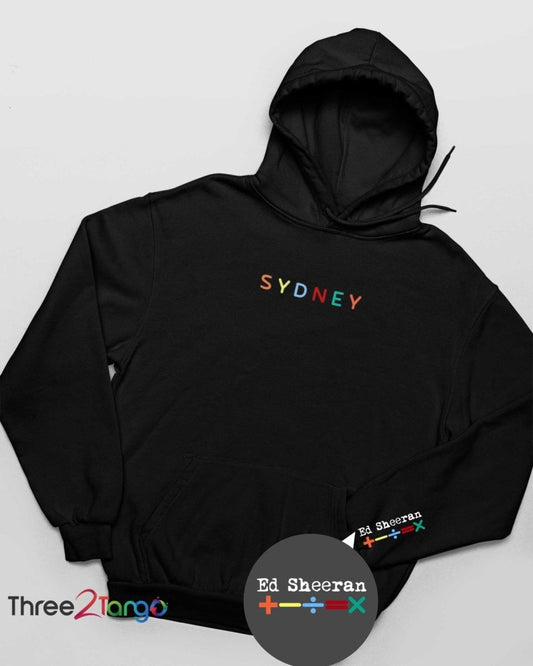 Ed Sheeran Hoodie, Australia 2023 Tour, City Names - Three2Tango Tees