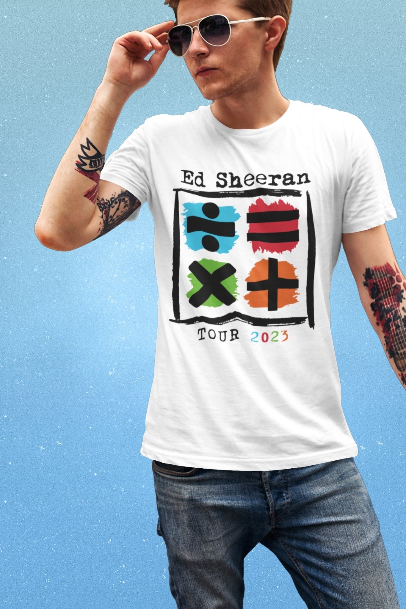 Ed Sheeran Mathematics Tour 2023 T-shirt, Math Signs - Three2Tango Tee's