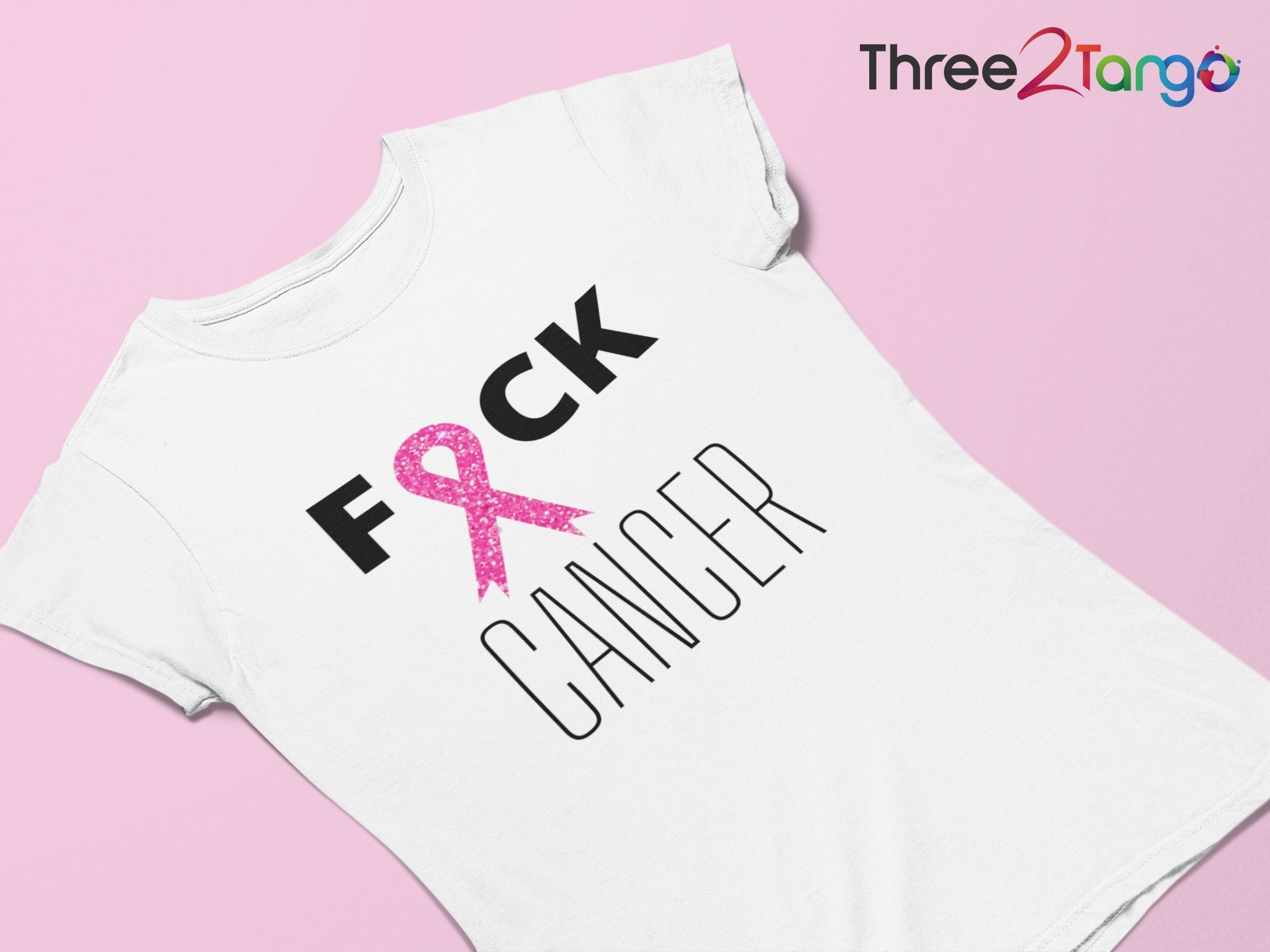 F*ck Cancer T-shirt | Breast Cancer Awareness Shirt - Three2Tango Tee's
