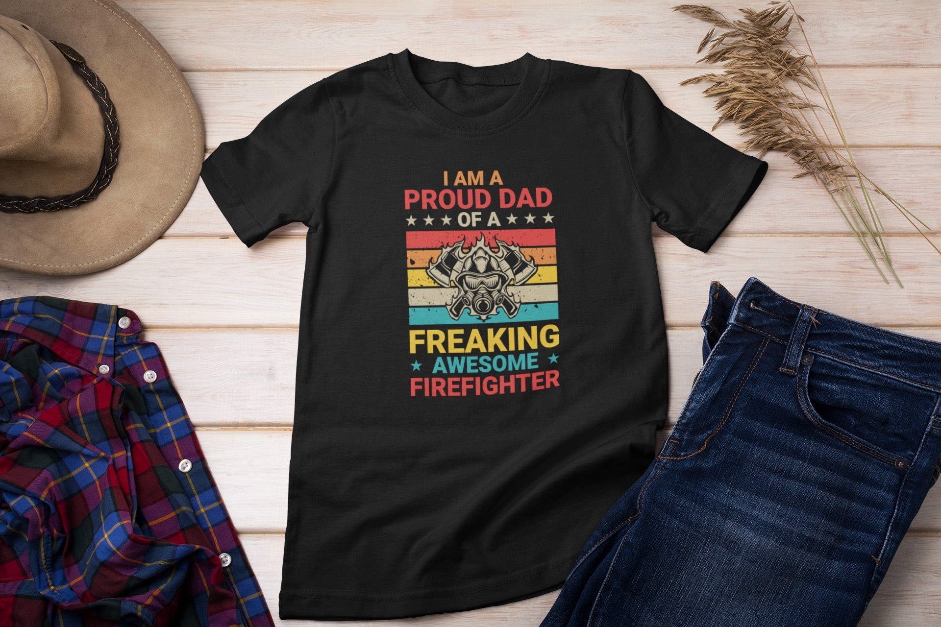 Firefighter Dad T-shirt | Father's Day Gift - Three2Tango Tee's