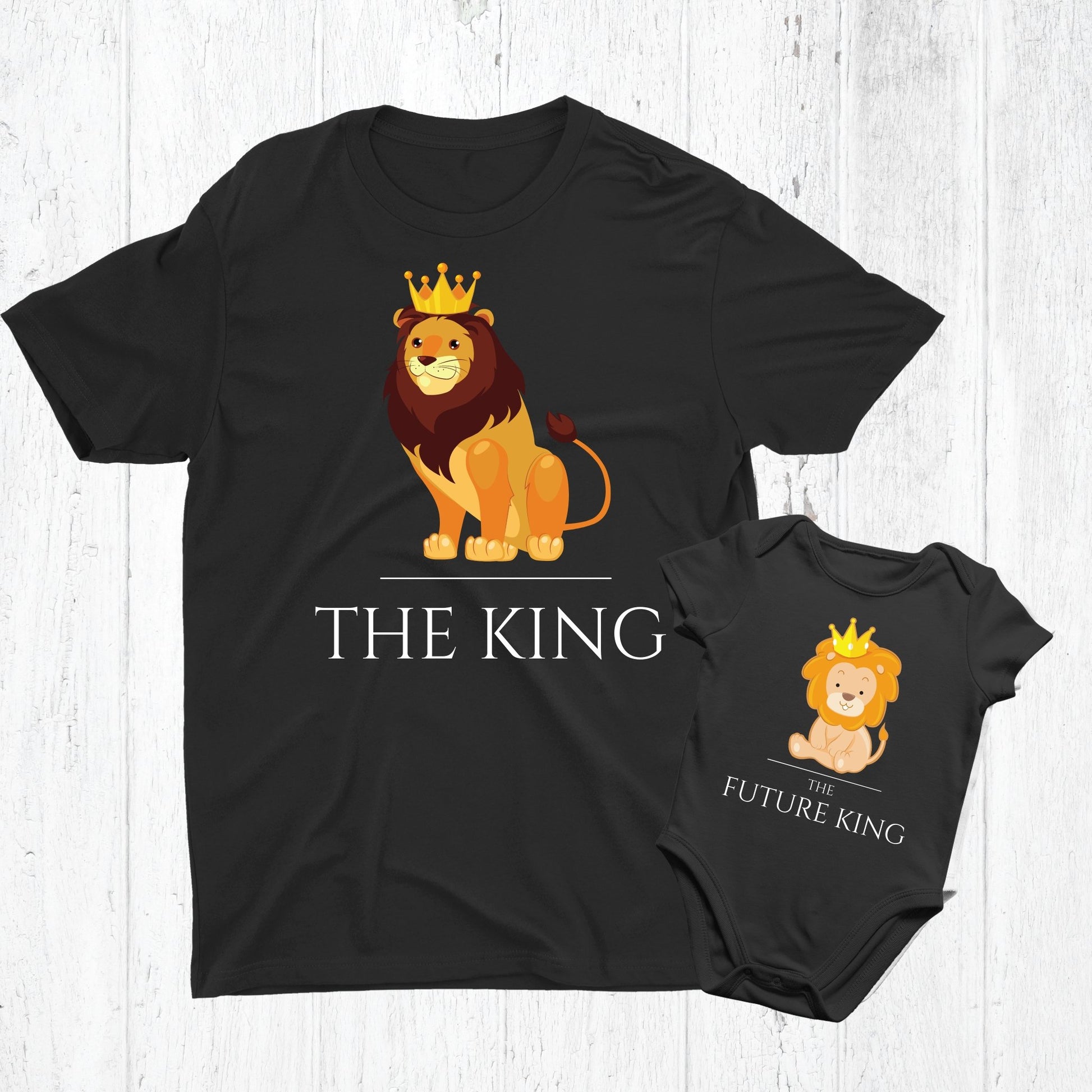 King, Future King | Father & Son Matching T-shirts | Father's Day Gift - Three2Tango Tee's